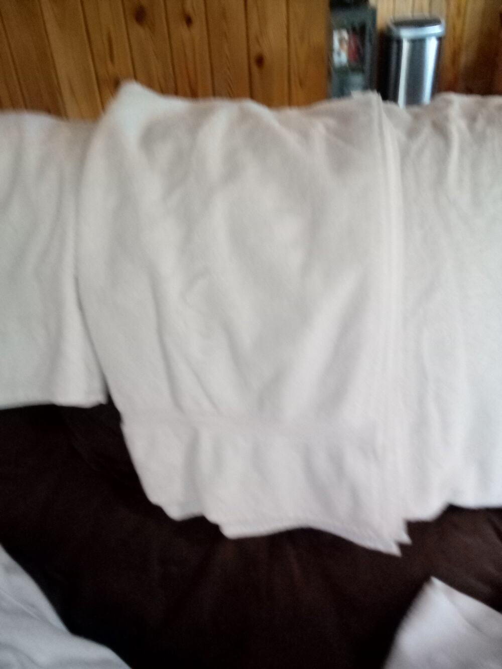 bulk lot of 6 white bath towels cotton Pre-owned